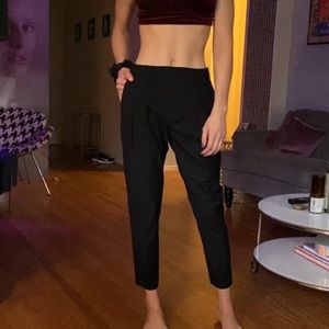 ZARA pleated BLACK trousers slacks